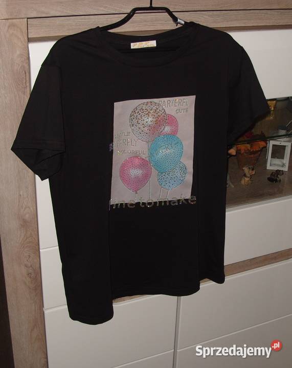 NOWY TShirt BALONY cyrkonie r LXL krótki Rawicz