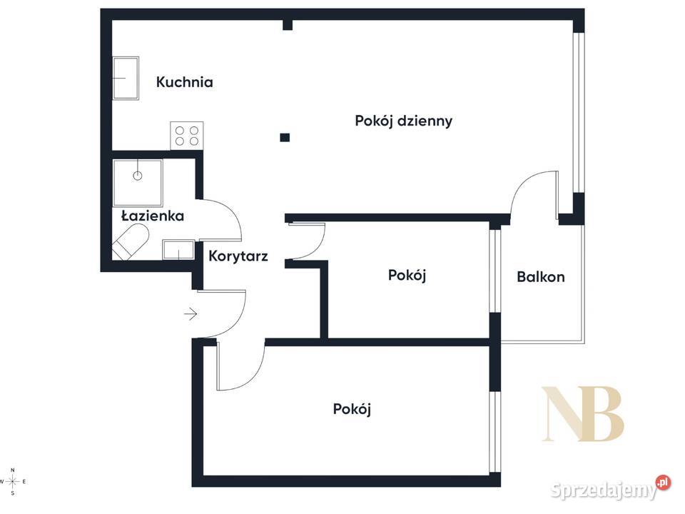 Nowy Dwór Maz 47m2 3 pokoje z gabinetem balkon internet mazowieckie Nowy Dwór Mazowiecki