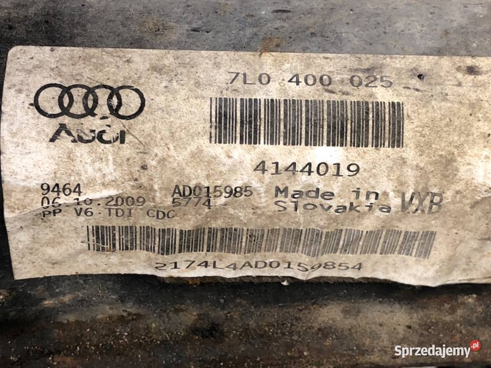 BELKA POD SILNIK AUDI Q7 4L 30 240 7L0400025 osobowe Części samochodowe