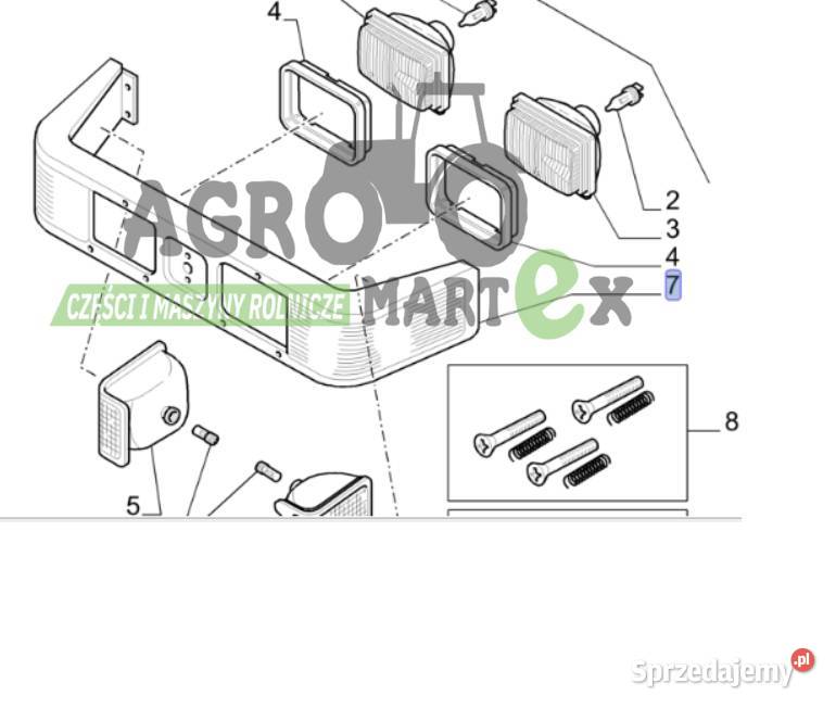 9969130 RAMKA REFLEKTORÓW PRZÓD CNH Wichrów