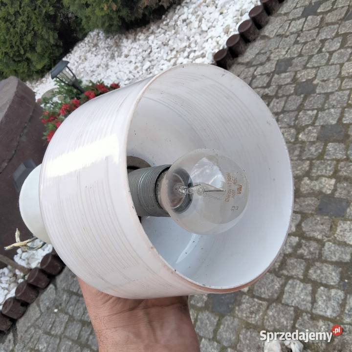 Żyrandol ceramiczny PRL Ostrów Wielkopolski
