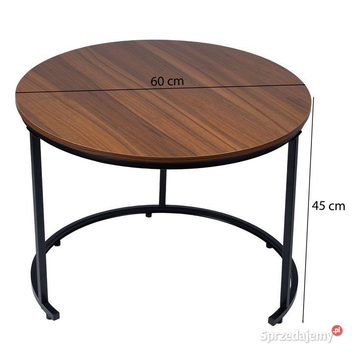 Nowoczesne stoliki kawowe okrągłe zestaw 2w1 wielkopolskie Poznań