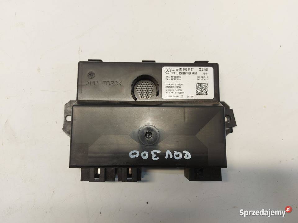 Mercedes EQV w447 Vklasa 2021 moduł sterownik