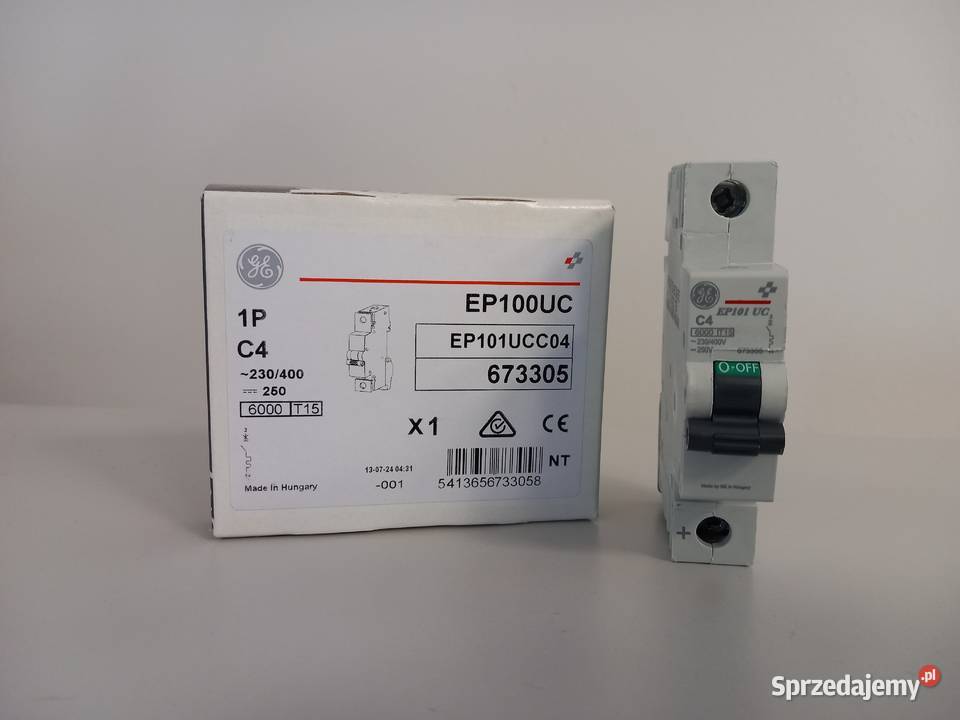Wyłącznik nadprądowy EP101 UC C 4A10kA 1P 673305 Katowice