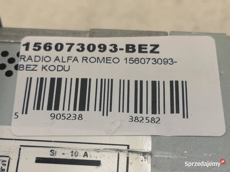 RADIO CD ALFA ROMEO 159 BRERA COUPE 20052011 lubelskie