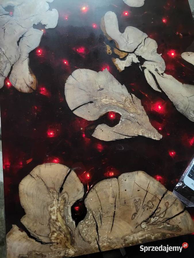 Blat stol zywica swiecacy 64.5cm