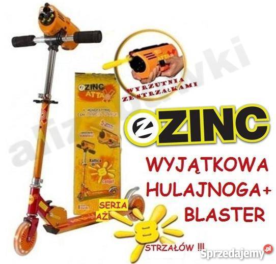 Zinc Attax Blaster Wyrzutnia Hulajnoga Dwukołowa żółty/złoty Mogilany sprzedam