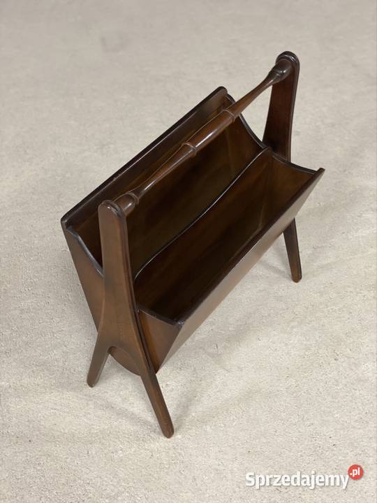 Gazetnik vintage MCM orzech Budno sprzedam