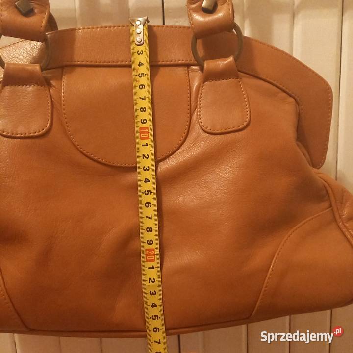 Śliczną torebkę sprzedam kolor camel skóra