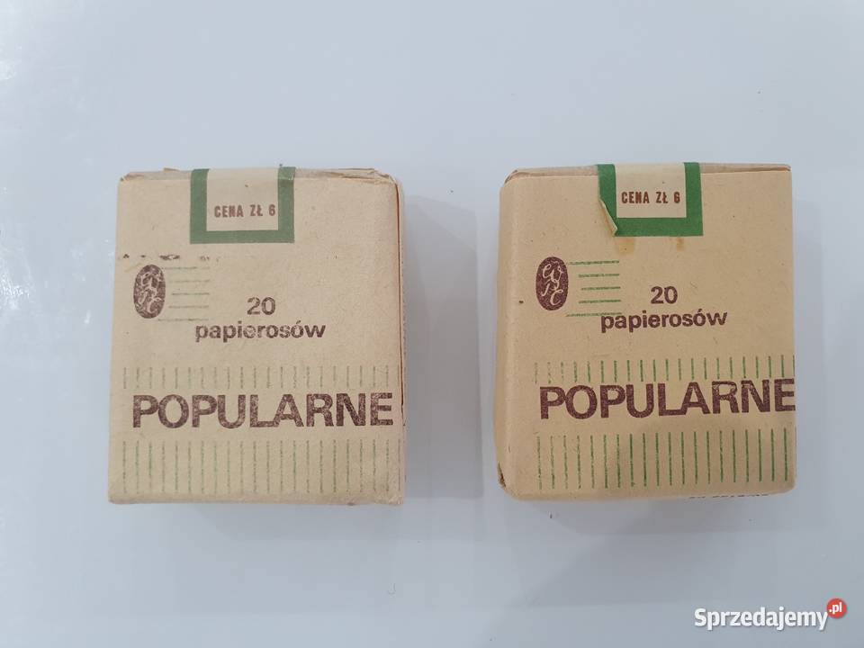 2 x POPULARNE papierosy kekcjonerskie PRL opolskie Kędzierzyn-Koźle
