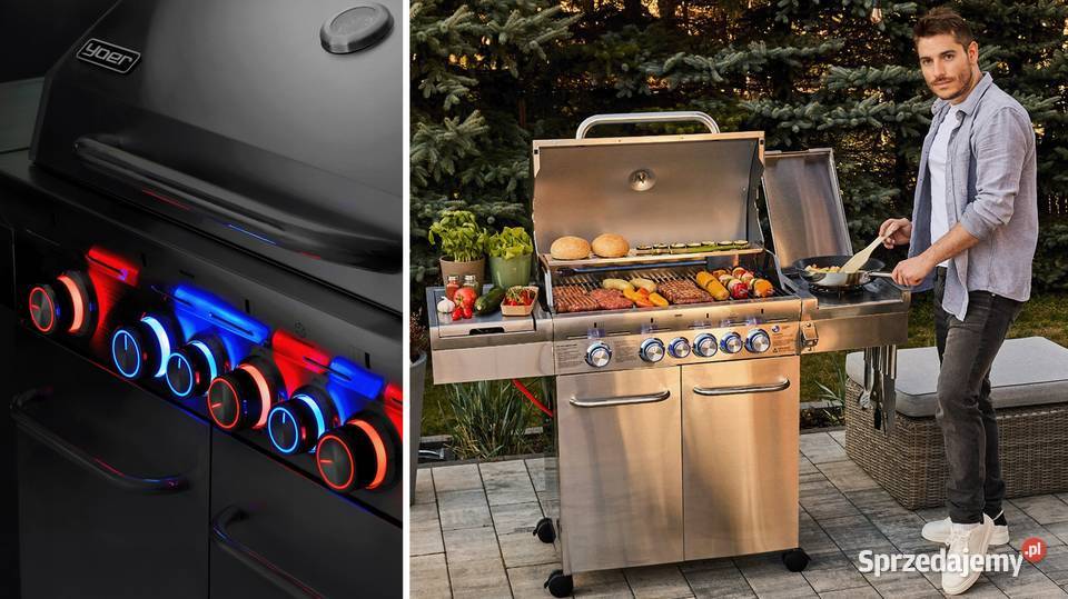 Grill gazowy Ogrodowy ŻELIWNY nierdzewny 42 Yoer Balice