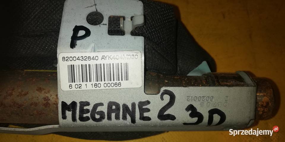 airbag kurtyna lewa prawa 3D Renault Megane 2 Piotrków Trybunalski