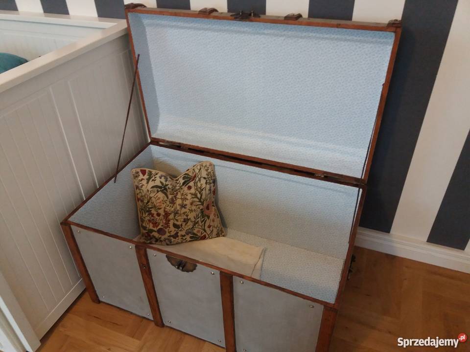 Piękny stary kufer renowacji w stylu Vintage Kraków sprzedam