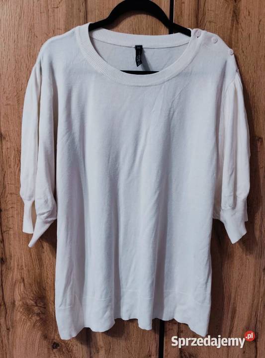 Bluzka z rękawami 34 biały Barczewo sprzedam