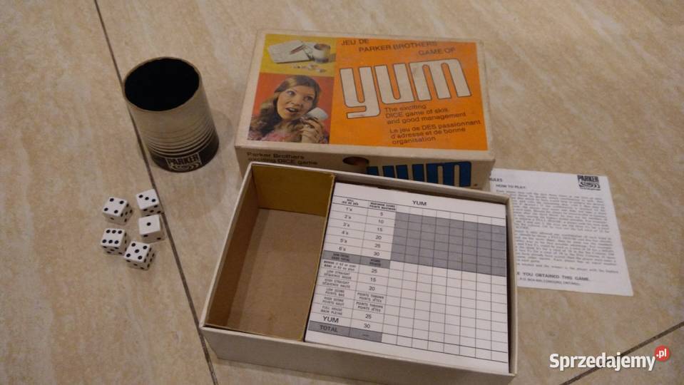 Gra w kości Parker brothers Kanada 1970 łódzkie