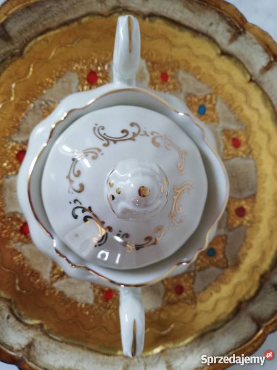 Cukiernica porcelana ecru małopolskie Gorlice