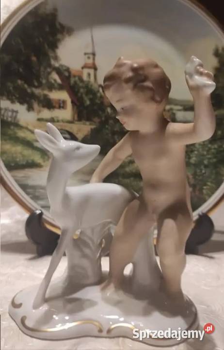 VINTAGE WALLENDORF NIEMCY PORCELANOWA FIGURKA łódzkie Pabianice