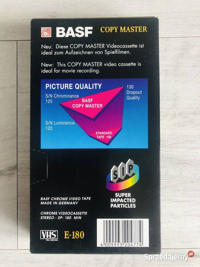 Kaseta magnetofonowa VHS BASE 180 min PRL dwie Łódź