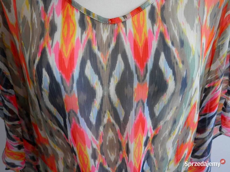 Tunika Plażowa Pareo Narzutka Kimono Zwiewna Rozmiar 42(XL)