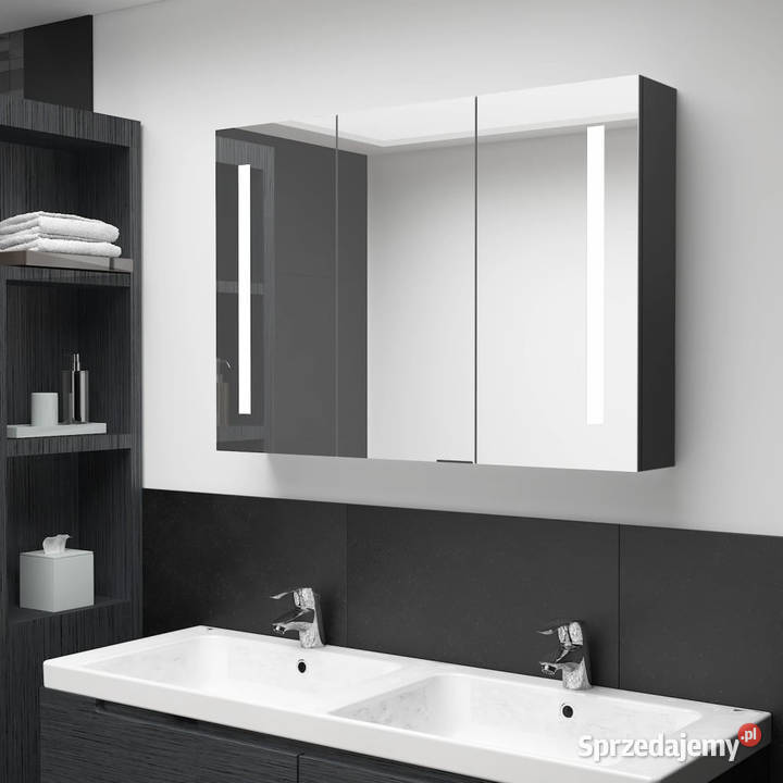 Szafka łazienkowa z lustrem i LED 89x14x62 Warszawa