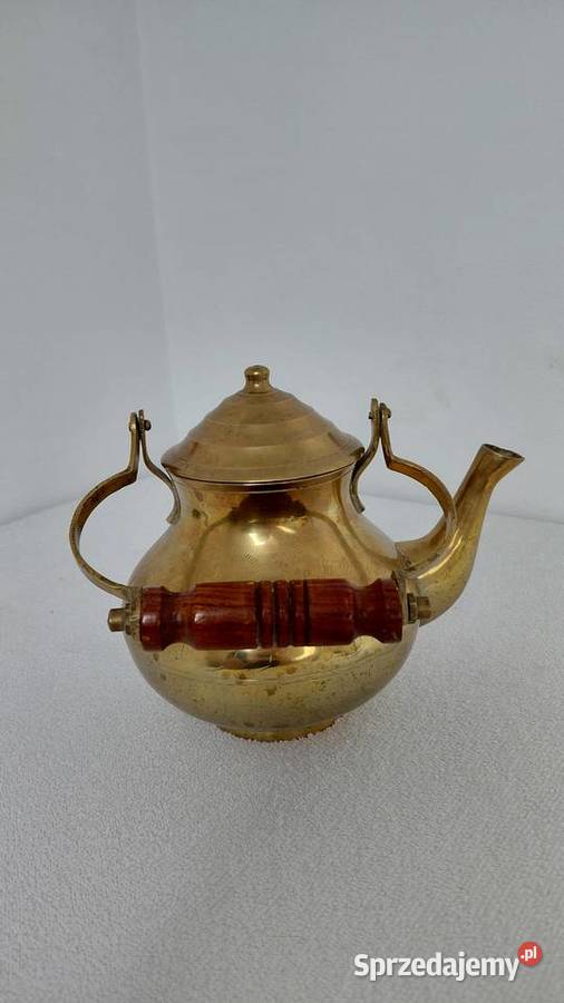 Czajnik mosiądz imbryk Krzykawa