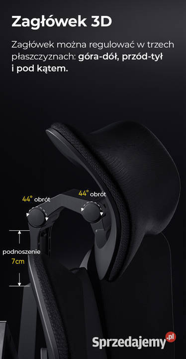 Fotel ergonomiczny gamingowy Angel Furia Black Jarosław