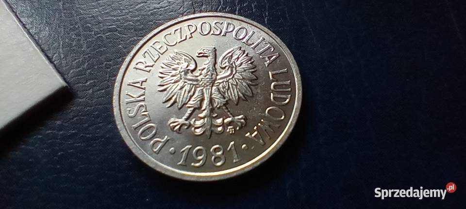 Stare monety 20 groszy 1981 PRL Polska piękna Lesko