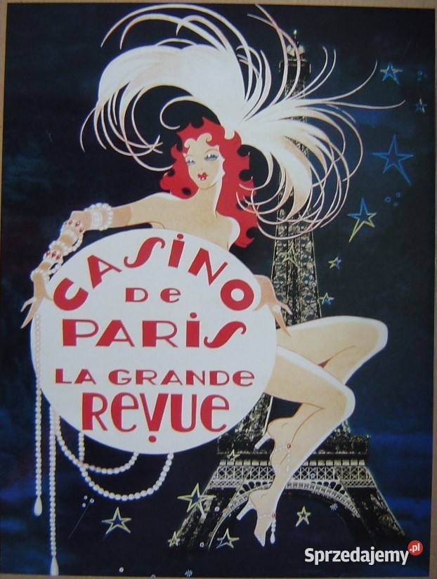 Plakat metalowy duży CASINO de PARIS Prezenty mazowieckie Warszawa