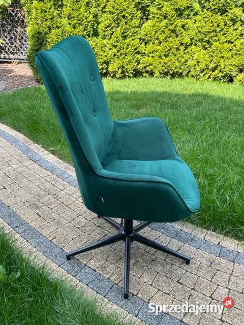 Fotel biurowy elegancki obrotowy Uszak obicie Dom i Ogród Walendów sprzedam