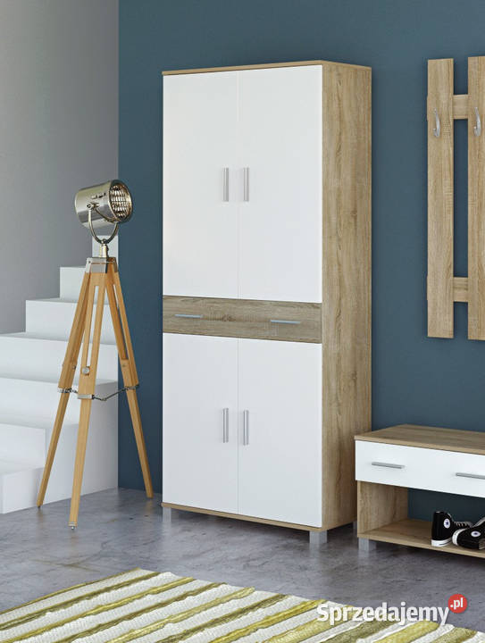 Nowa szafa 4D z szufladą 90x198x40 dąb Szafy i garderoby Wieruszów