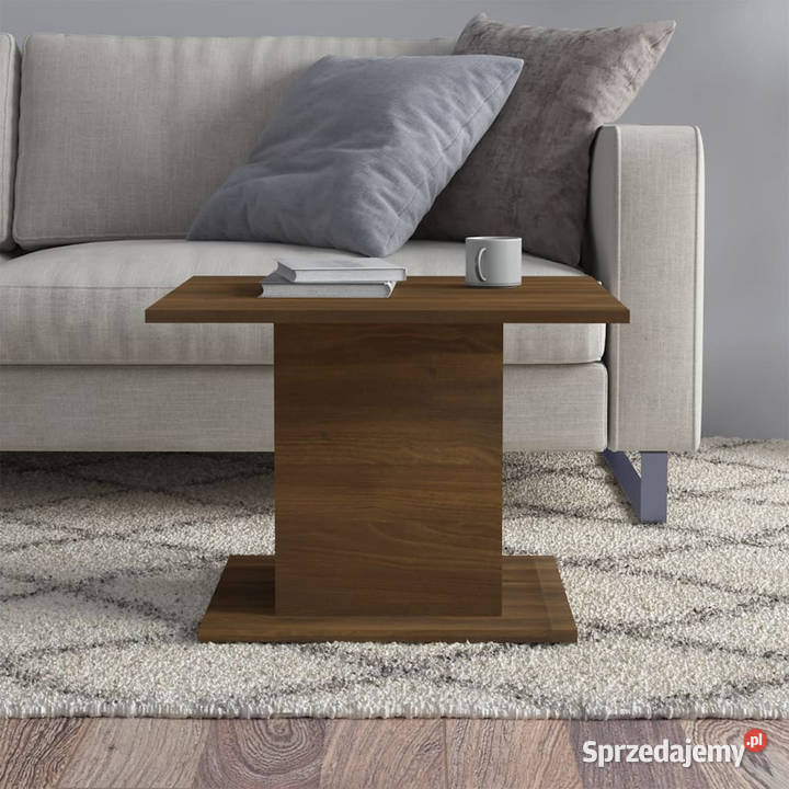 Stolik kawowy brązowy dąb 555x555x40 WM813097