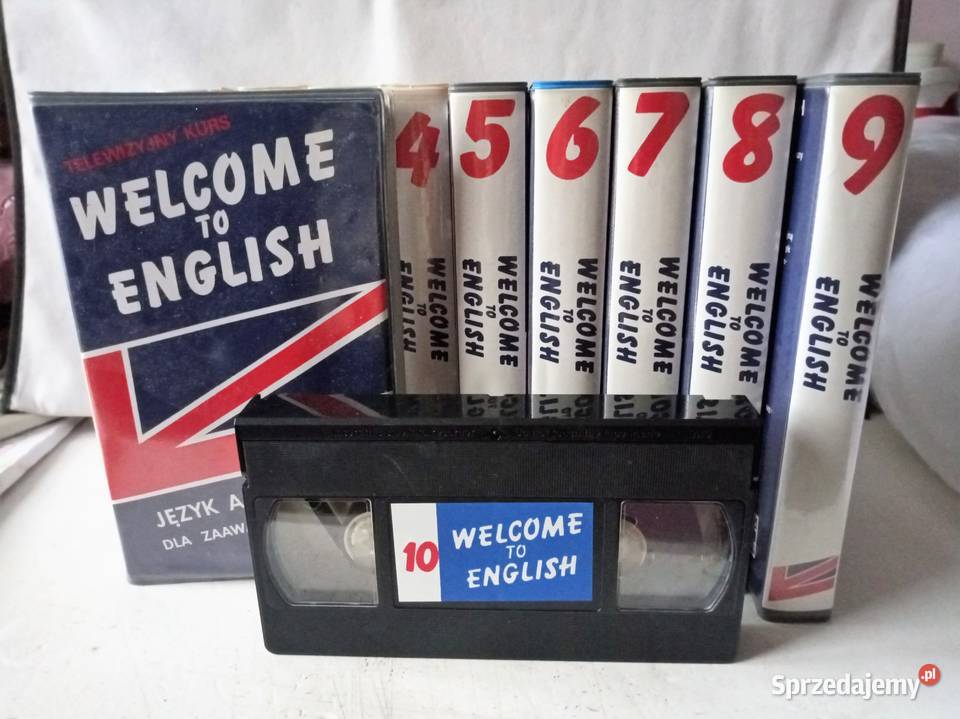 Duży kurs języka angielskiego na kasetach VHS Warszawa sprzedam
