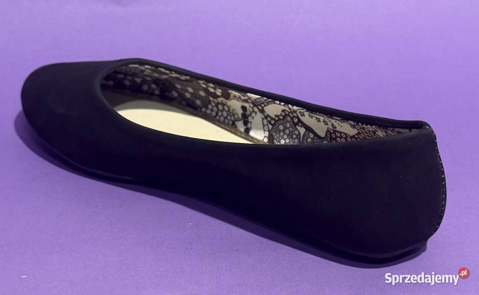 Czarne gładkie baleriny rozmiar 36 AKS5 Żyrardów