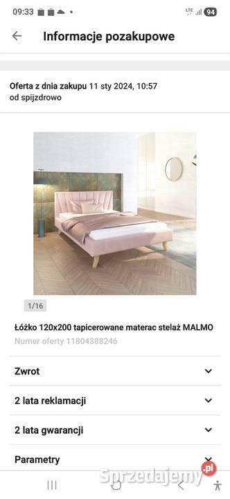 Łóżko z materacem Gierałtowice