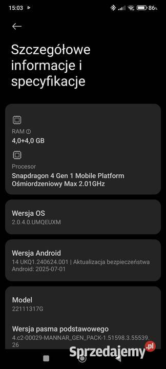 Sprzedam telefon Xiaomi Redmi Note 12 5G Częstochowa