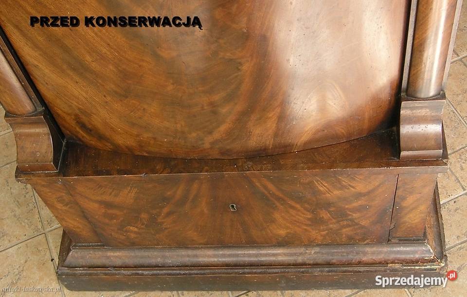 Szafka słupek cylindryczny Biedermeier Antyki Sopot