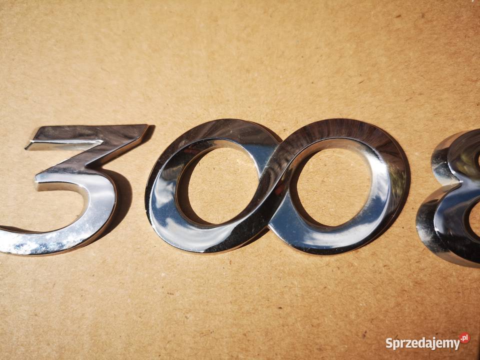 PEUGEOT 3008 emblemat napis cyfry klapy tył mazowieckie Warszawa