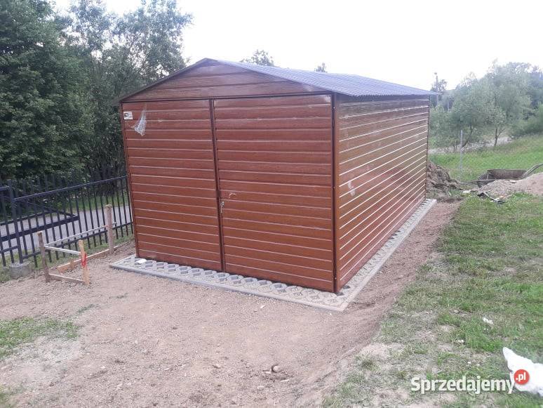 65B Garaż Blaszany Drewnopodobny Złoty Dąb Kościan