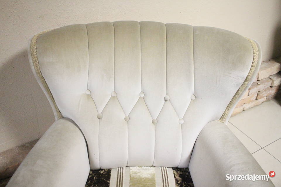 Zestaw dwóch foteli ładne obicie Pszczyna