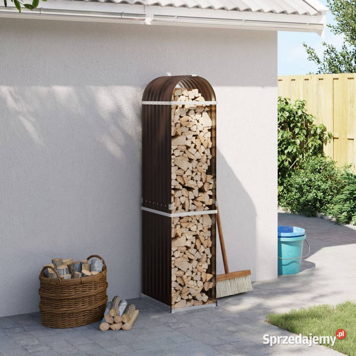 Stojak na drewno brązowy 40x45x170 stal sprzedam