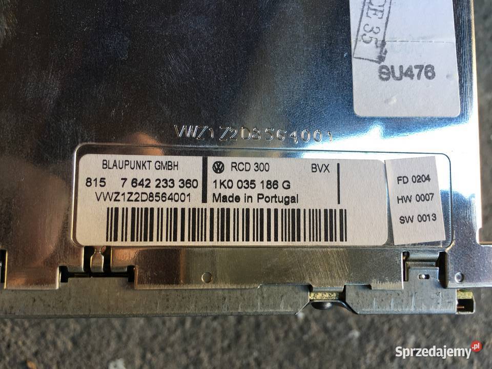 Radio Golf 5 Touran Jetta Passat B6 1K0035186G pomorskie Chojnice