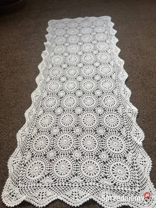 Bieżnik szydełkowy ręcznie robiony do prywatnych Zabrze