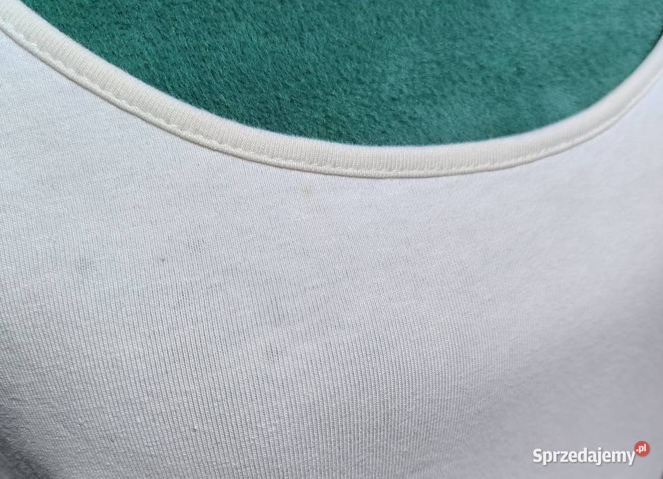 Sukienka kremowa HM tunika XL 42 bawełna obcisła H&M Spódnice i sukienki Szczecin
