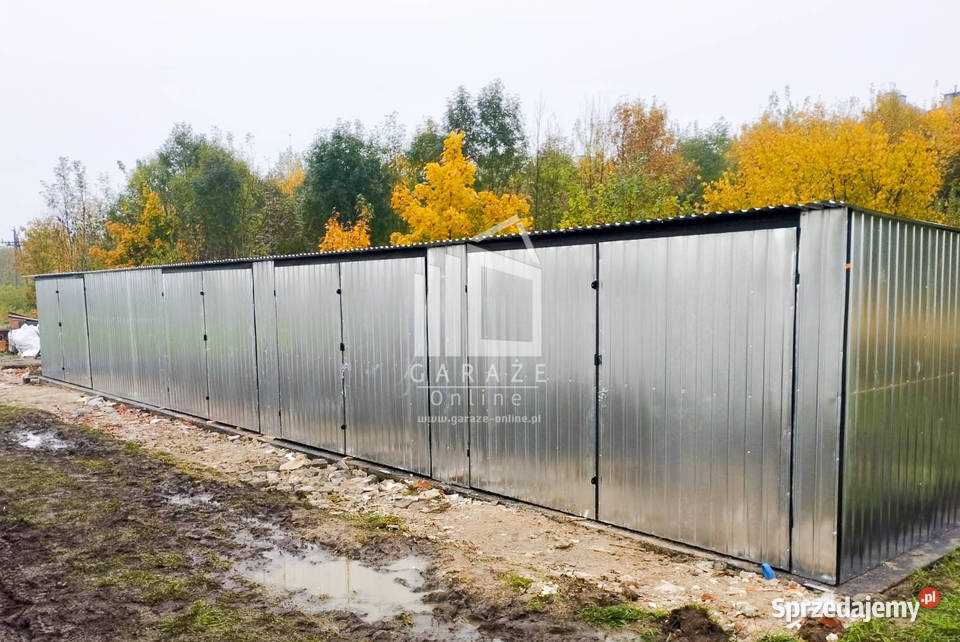 GARAZ BLASZANY RZĄD 175m x 5m 4x Brama ocynk Poznań