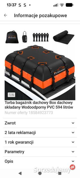 Wodoodporny box dachowy Fivklemnz Poznań