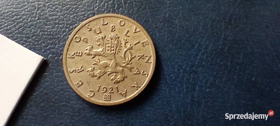 Stare monety 50 halerzy 1921 Czechoslowacja podkarpackie Lesko