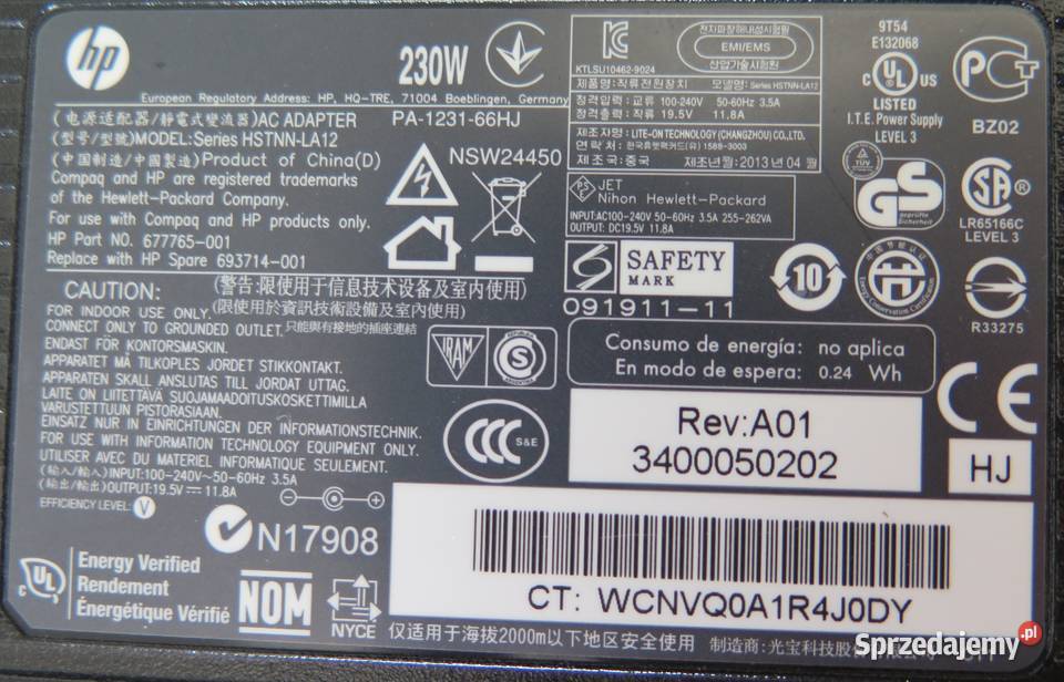 hp elitebook 8570w QUADRO K2000M 24gB Jarosław