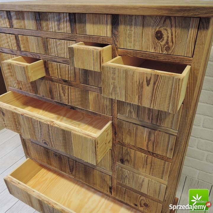 Przepiękna komoda ze starego drewna firmy Warszawa sprzedam