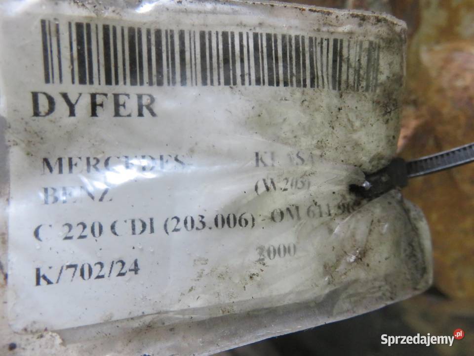 DYFER MERCEDESBENZ W203 C 220 CDI 203006 osobowe Dyferencjały