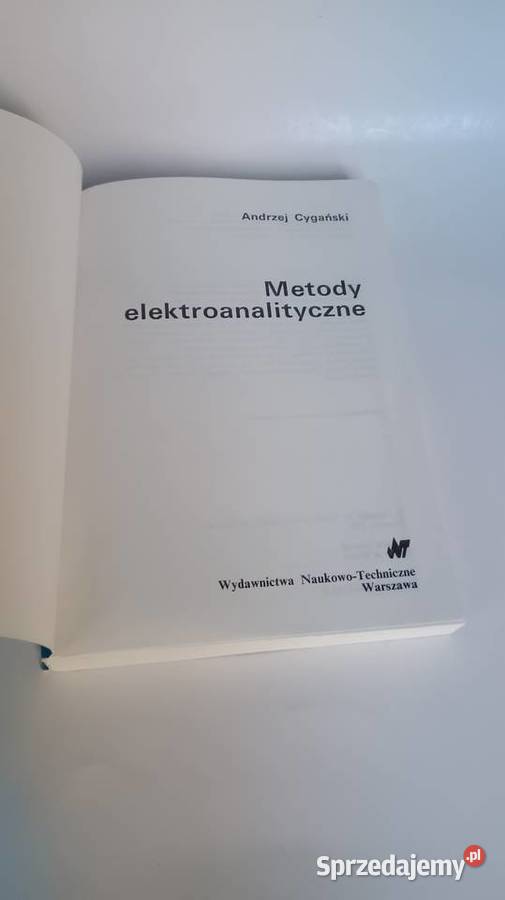 Metody elektroanalityczne Andrzej Cygański Podręczniki mazowieckie Warszawa